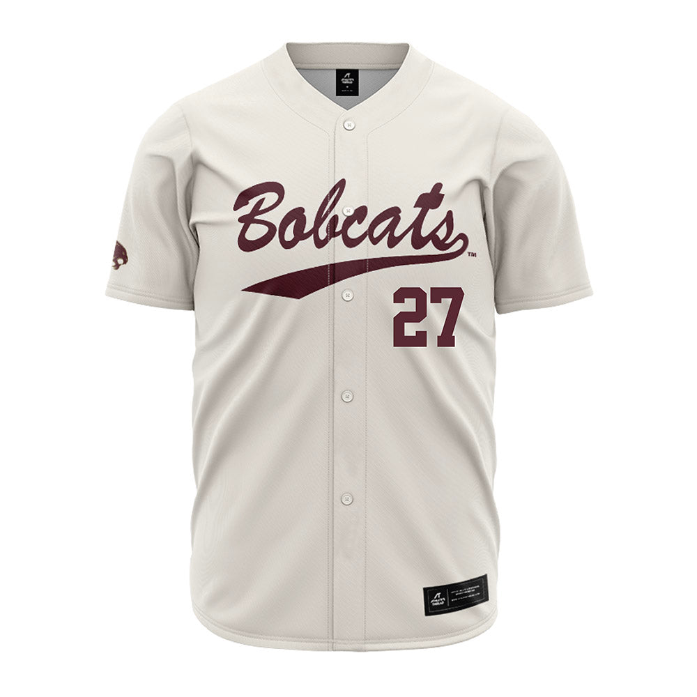 Texas State - NCAA Baseball : Trevyn Trevyn - Cream Jersey-0