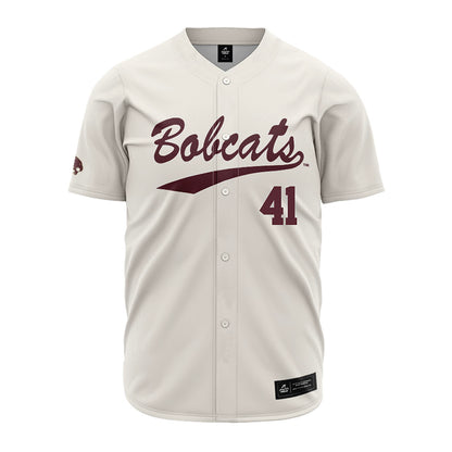 Texas State - NCAA Baseball : Titan Targac - Cream Jersey-0