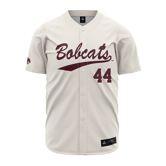 Texas State - NCAA Baseball : Jackson Cotton - Cream Jersey-0