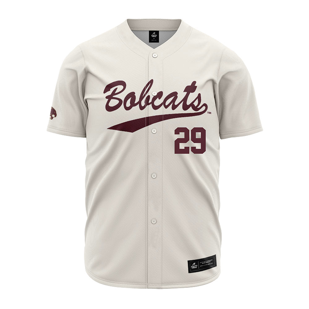 Texas State - NCAA Baseball : Kortland Stovall - Cream Jersey-0