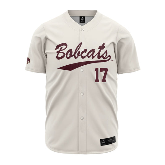Texas State - NCAA Baseball : Braylen Timmins - Cream Jersey-0