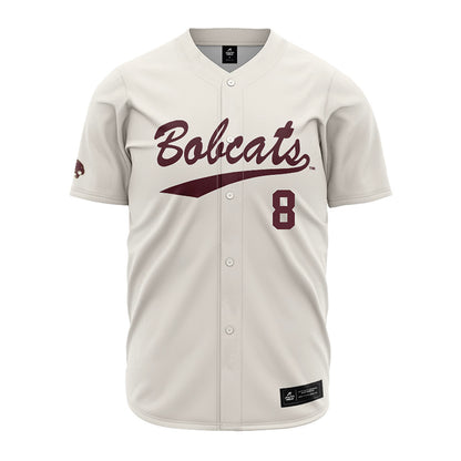 Texas State - NCAA Baseball : Daylen Foor - Cream Jersey-0