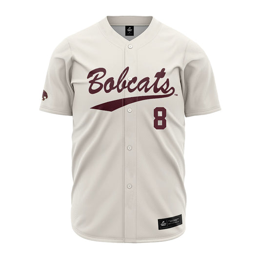 Texas State - NCAA Baseball : Daylen Foor - Cream Jersey-0