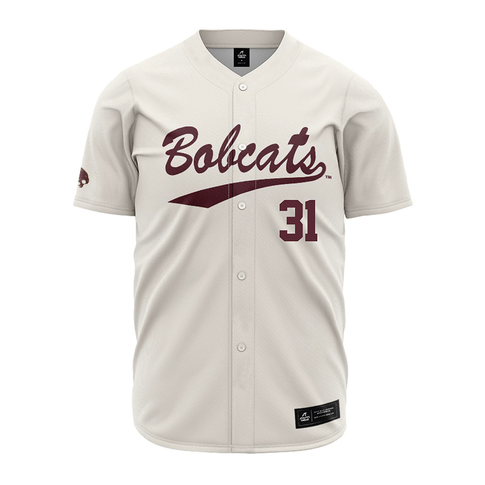 Texas State - NCAA Baseball : Justin Anctil - Cream Jersey-0