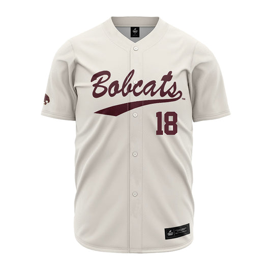 Texas State - NCAA Baseball : Jayden Stewart - Cream Jersey-0