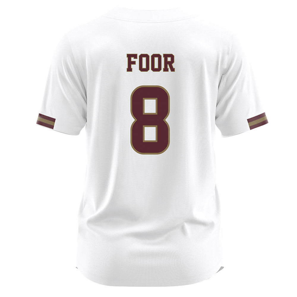 Texas State - NCAA Baseball : Daylen Foor - White Jersey-1