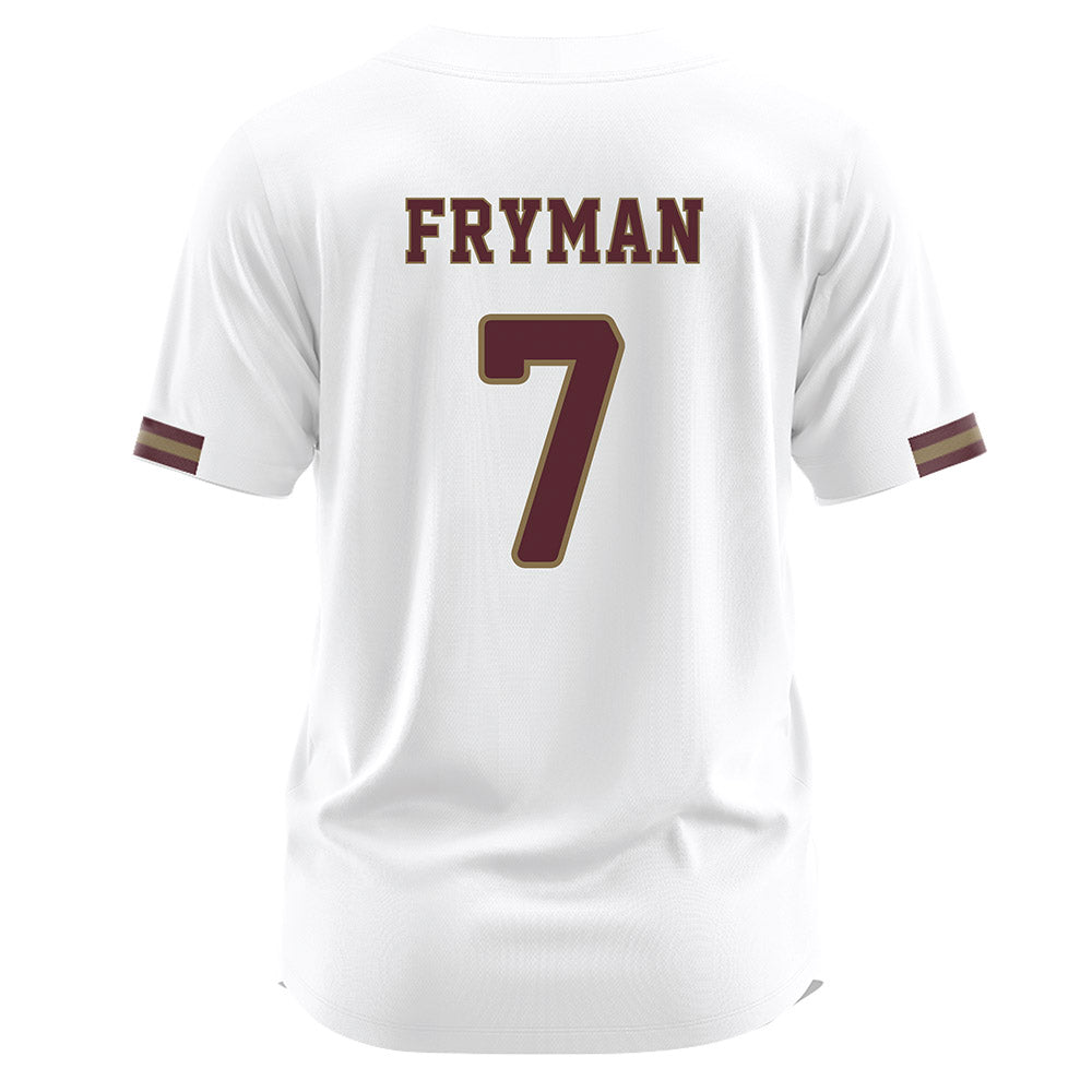 Texas State - NCAA Baseball : Bennett Fryman - White Jersey-1