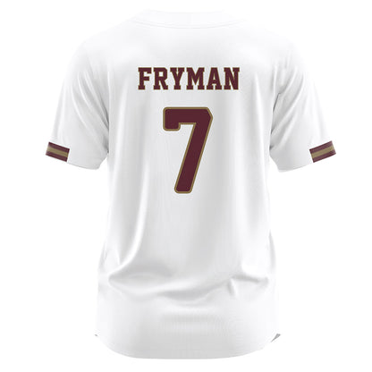 Texas State - NCAA Baseball : Bennett Fryman - White Jersey-1