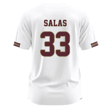 Texas State - NCAA Baseball : Manny Salas - White Jersey-1
