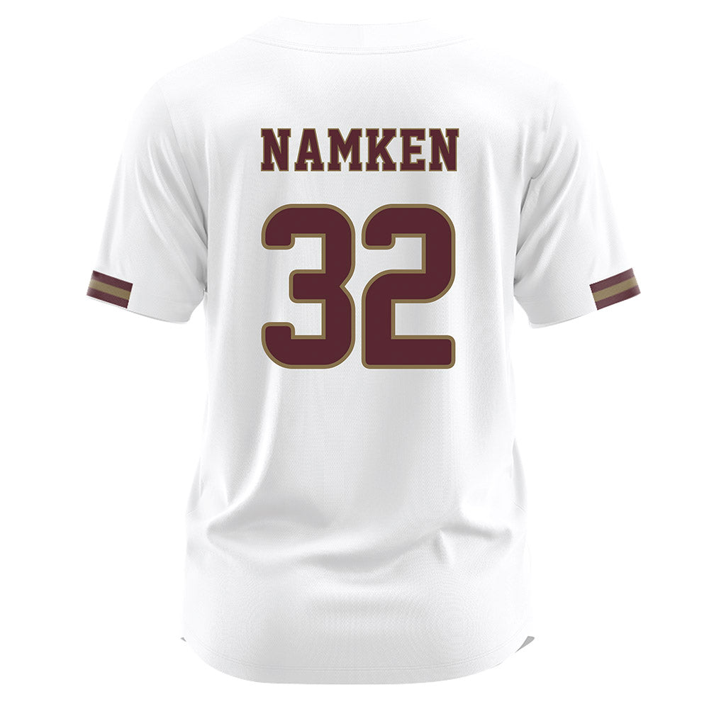 Texas State - NCAA Baseball : Clayton Namken - White Jersey-1