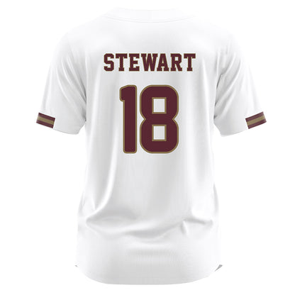 Texas State - NCAA Baseball : Jayden Stewart - White Jersey-1