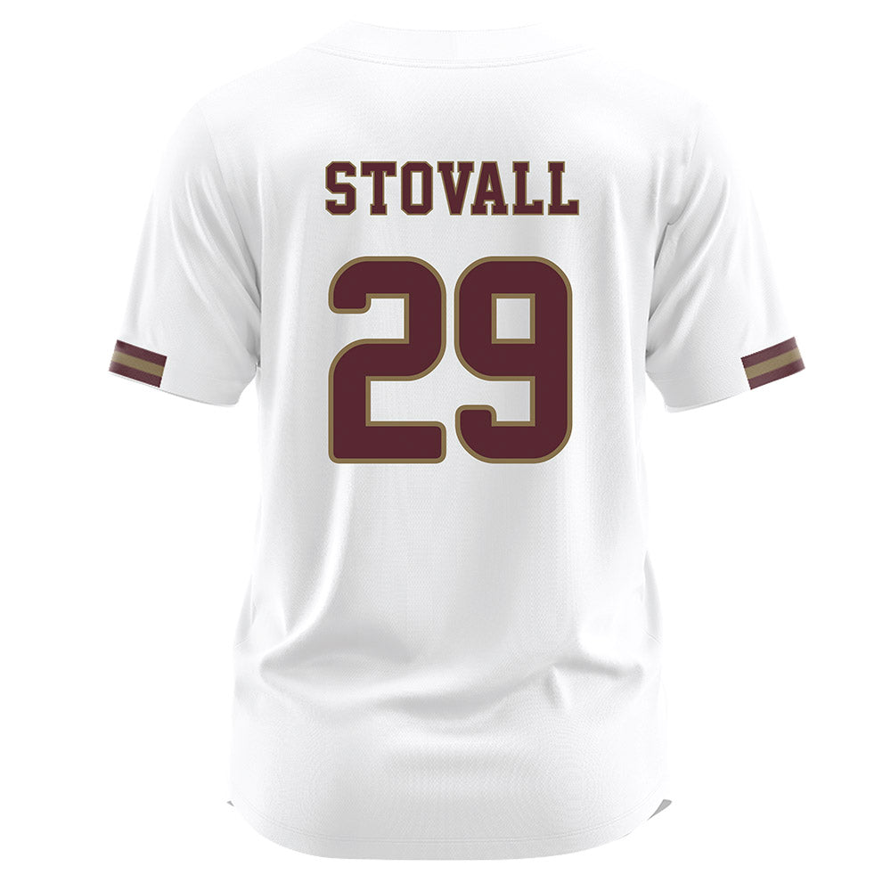 Texas State - NCAA Baseball : Kortland Stovall - White Jersey-1