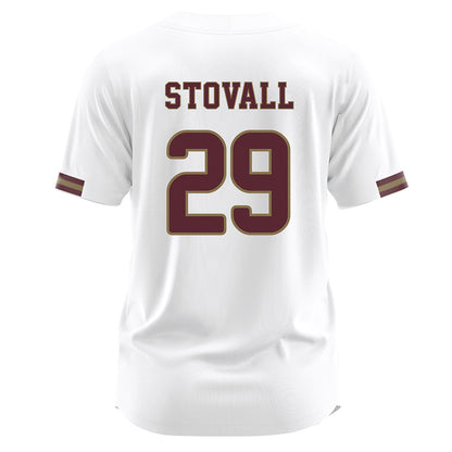 Texas State - NCAA Baseball : Kortland Stovall - White Jersey-1