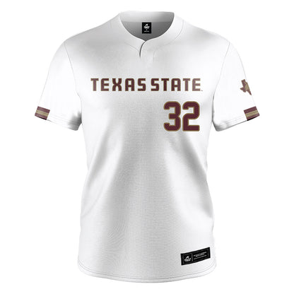 Texas State - NCAA Baseball : Clayton Namken - White Jersey-0