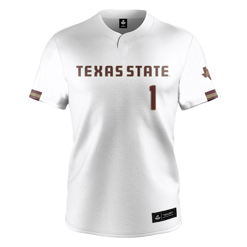 Texas State - NCAA Baseball : Jaxon McKnight - White Jersey-0