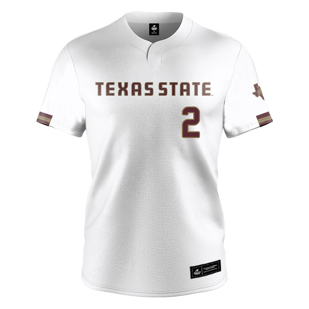 Texas State - NCAA Baseball : Cayden Byrd - White Jersey-0