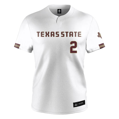 Texas State - NCAA Baseball : Cayden Byrd - White Jersey-0