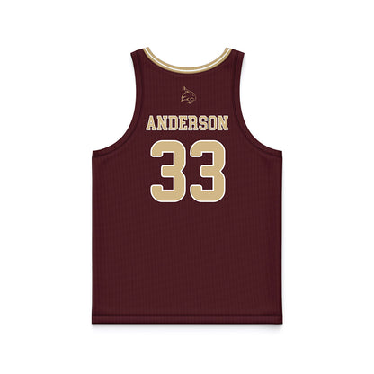 Texas State - NCAA Women's Basketball : Kyra Anderson - Maroon Basketball Jersey-1