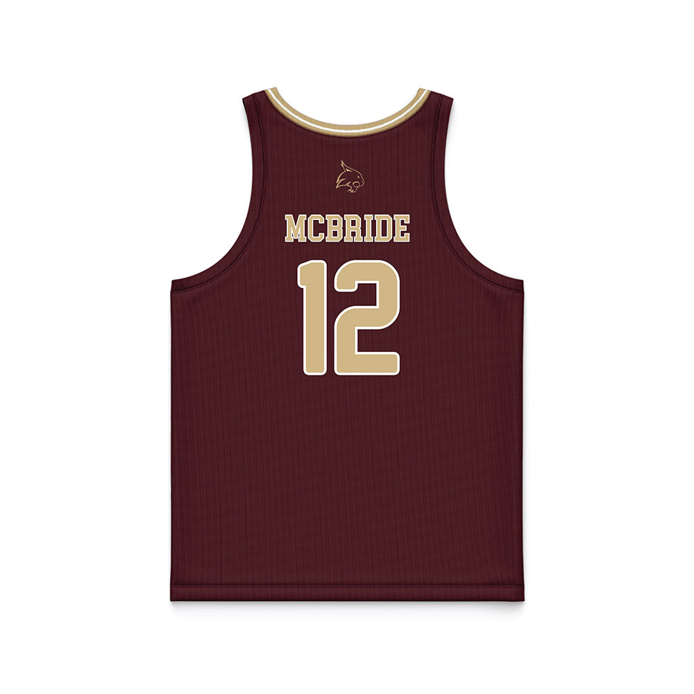 Texas State - NCAA Women's Basketball : Kyla McBride - Maroon Basketball Jersey-1