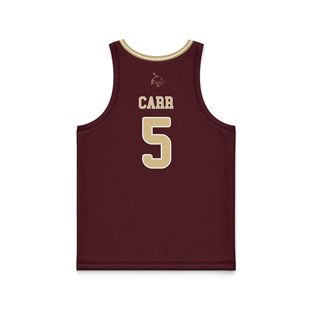 Texas State - NCAA Women's Basketball : Addison Carr - Maroon Basketball Jersey-1