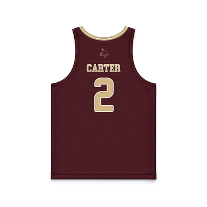 Texas State - NCAA Women's Basketball : Aliyah Carter - Maroon Basketball Jersey-1