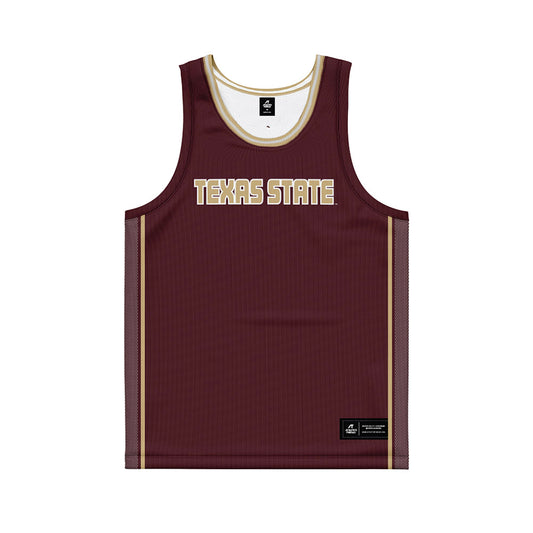 Texas State - NCAA Women's Basketball : Makenna Shaffer - Maroon Basketball Jersey-0