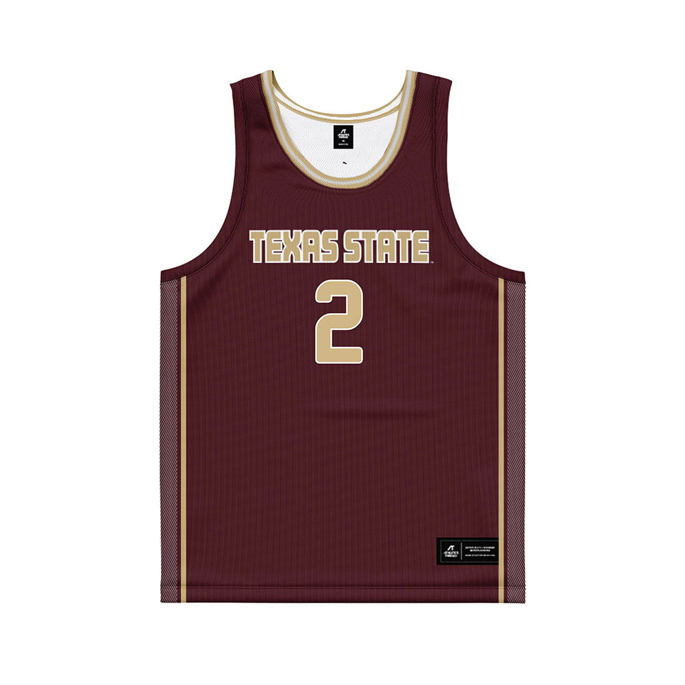 Texas State - NCAA Women's Basketball : Aliyah Carter - Maroon Basketball Jersey-0