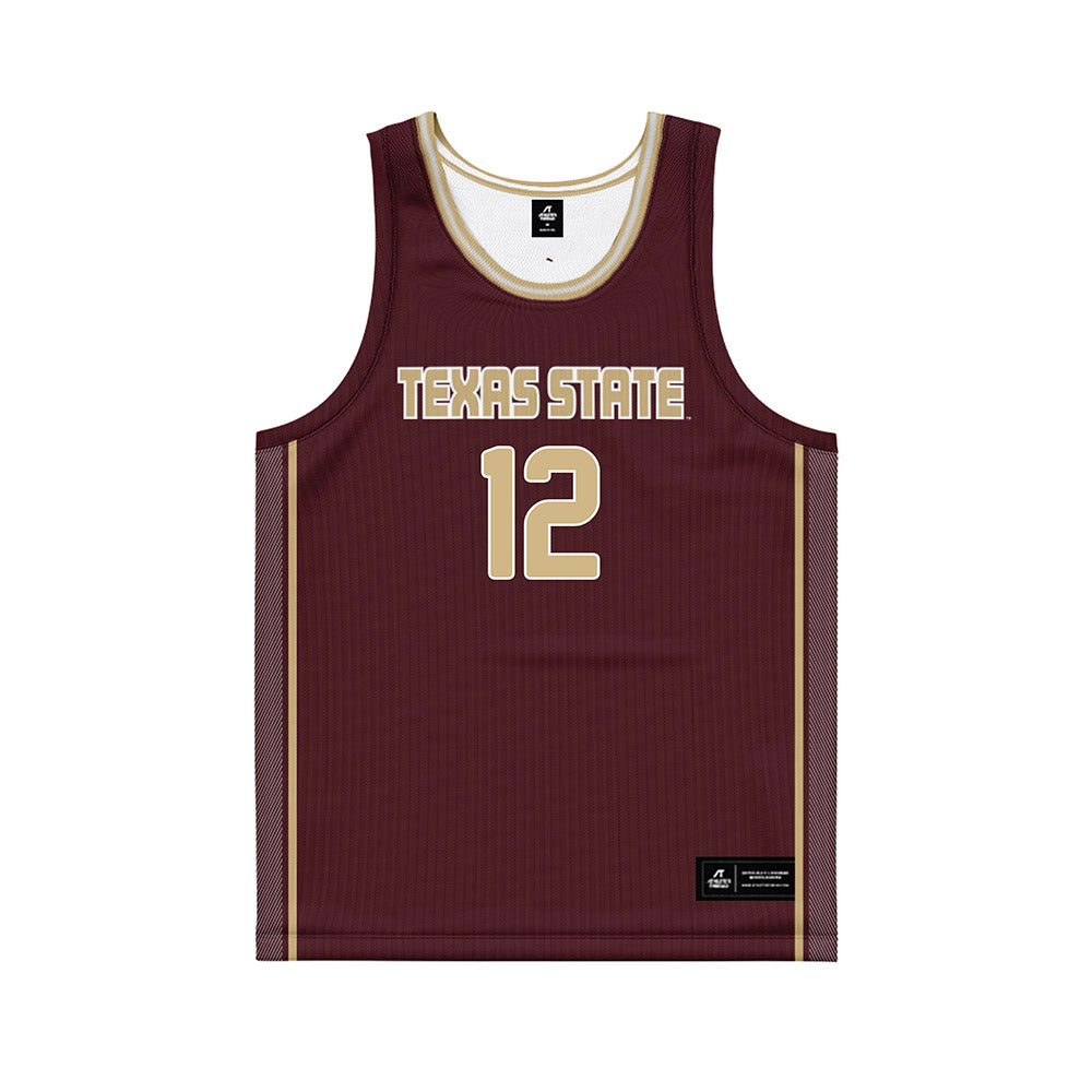 Texas State - NCAA Women's Basketball : Kyla McBride - Maroon Basketball Jersey-0