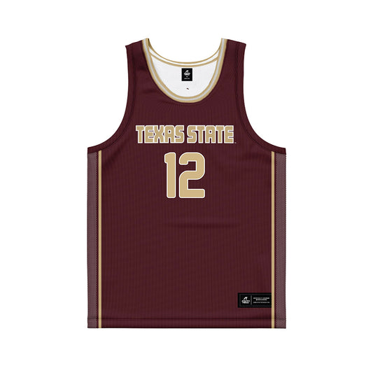 Texas State - NCAA Women's Basketball : Kyla McBride - Maroon Basketball Jersey-0