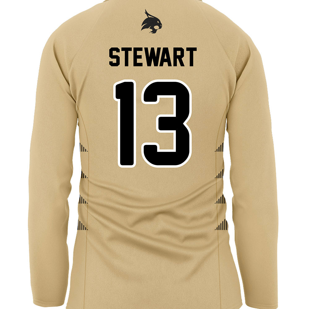 Texas State - NCAA Women's Soccer : Sanai Stewart - Gold Soccer Jersey-1