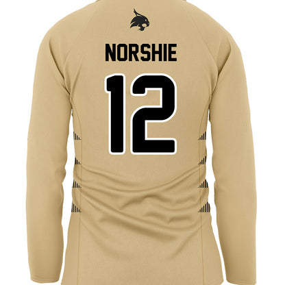 Texas State - NCAA Women's Soccer : Nina Norshie - Gold Soccer Jersey-1