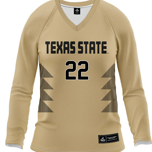 Texas State - NCAA Women's Soccer : Kaylie Smith - Gold Soccer Jersey