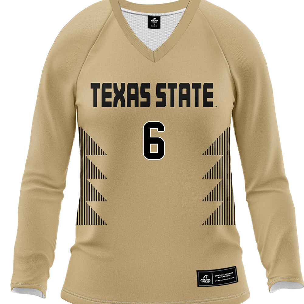 Texas State - NCAA Women's Soccer : Brooke Martinez - Gold Soccer Jersey-0