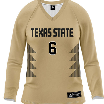 Texas State - NCAA Women's Soccer : Brooke Martinez - Gold Soccer Jersey-0