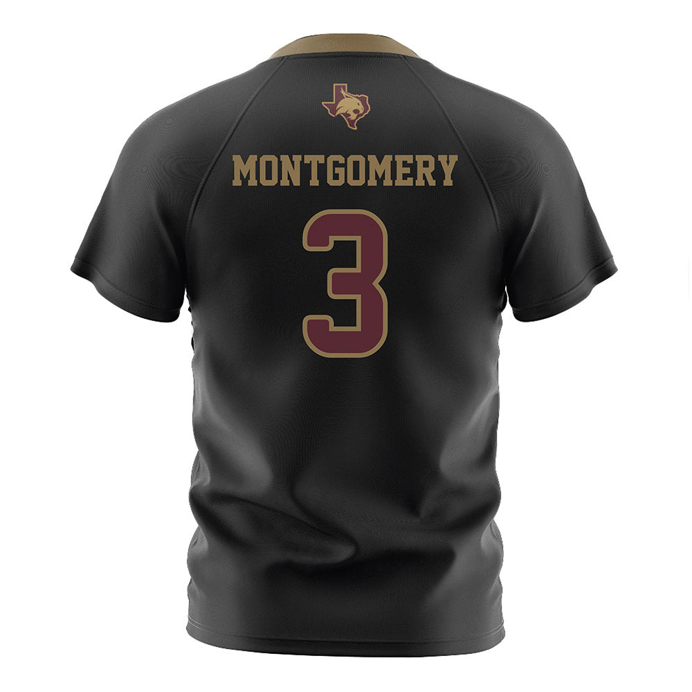 Texas State - NCAA Women's Soccer : Alexis Montgomery - Black Soccer Jersey-1