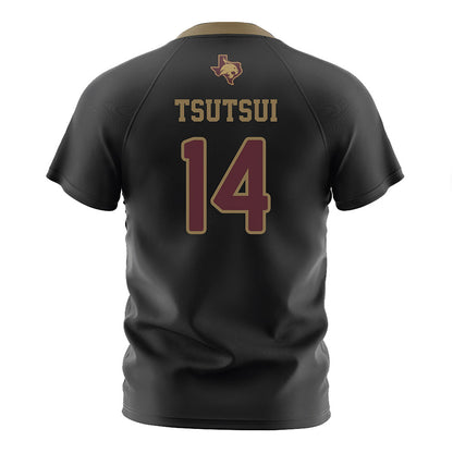 Texas State - NCAA Women's Soccer : Matsuri Tsutsui - Black Soccer Jersey-1