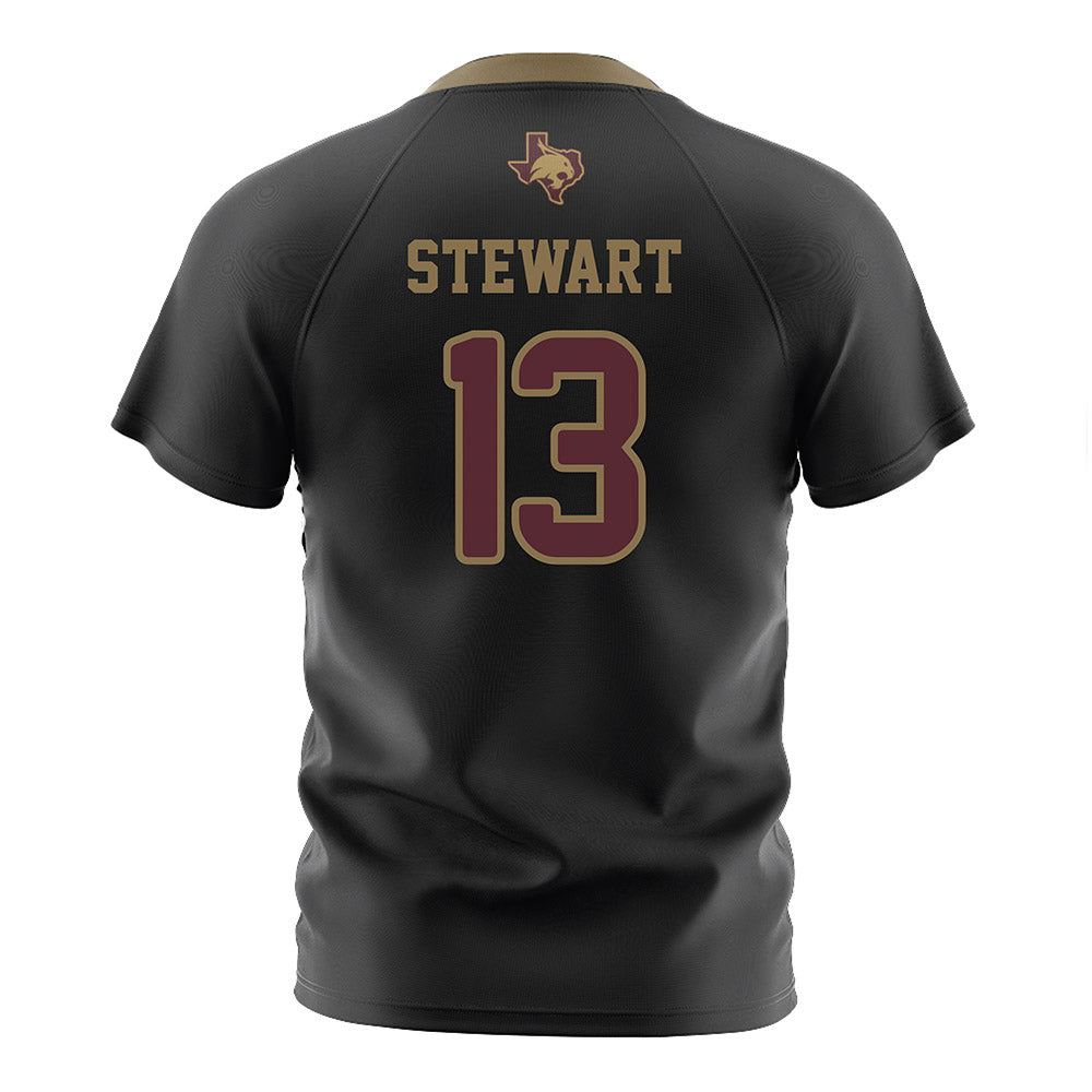 Texas State - NCAA Women's Soccer : Sanai Stewart - Black Soccer Jersey-1