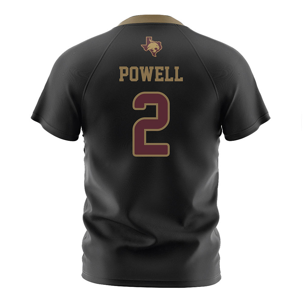 Texas State - NCAA Women's Soccer : Jessica Powell - Black Soccer Jersey-1