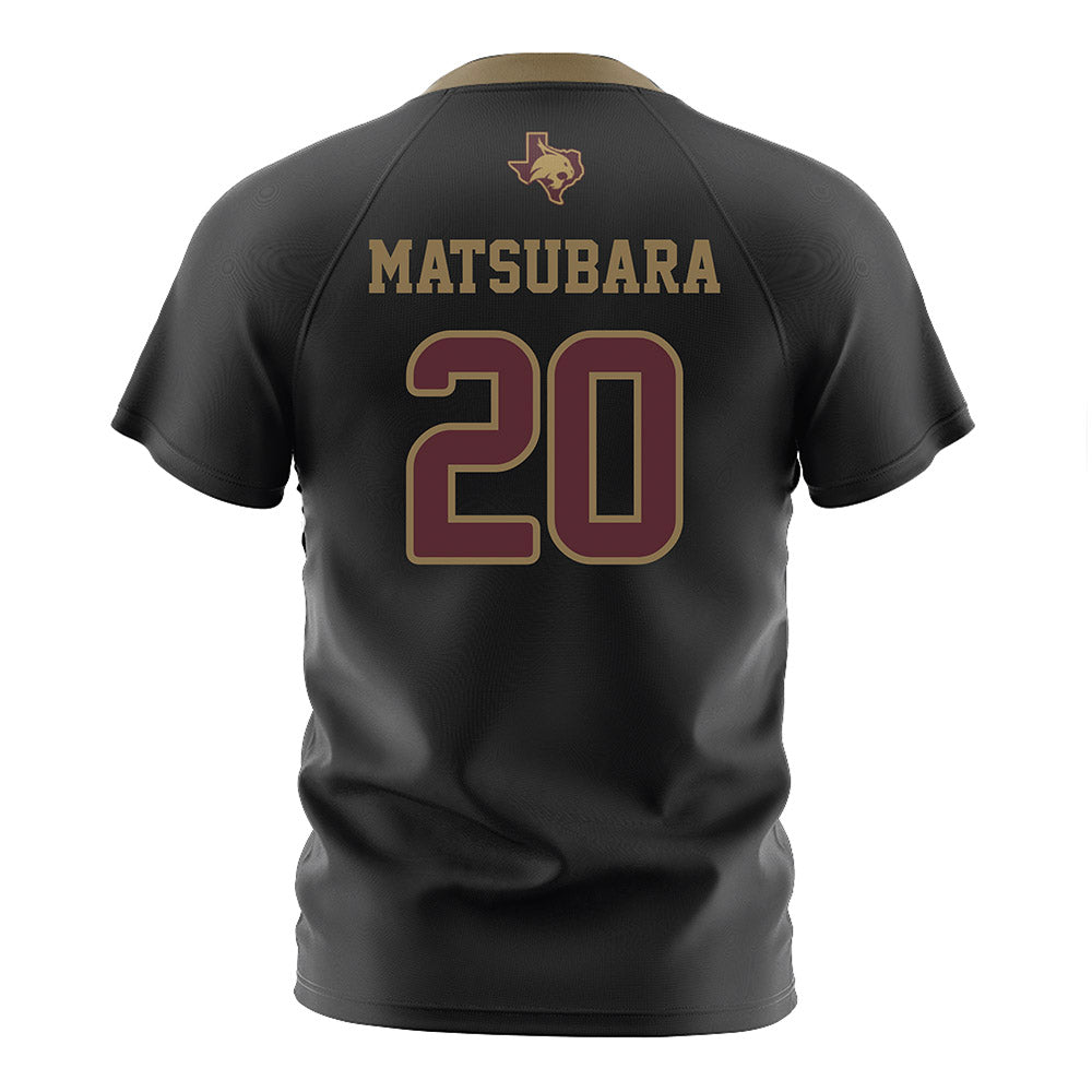 Texas State - NCAA Women's Soccer : Luna Matsubara - Black Soccer Jersey-1
