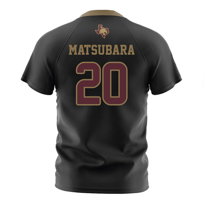 Texas State - NCAA Women's Soccer : Luna Matsubara - Black Soccer Jersey-1