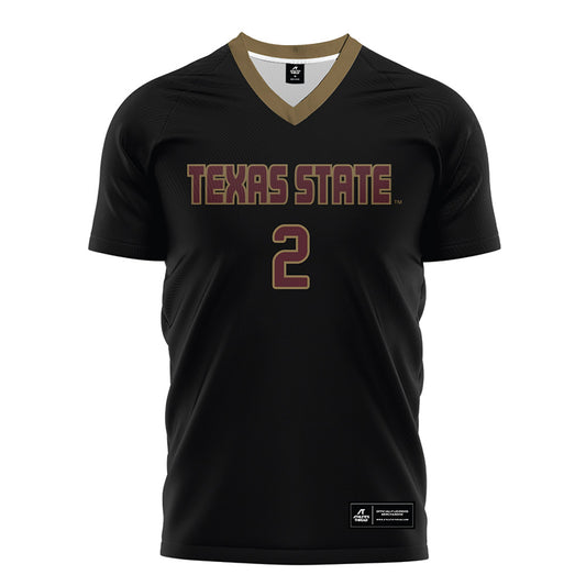 Texas State - NCAA Women's Soccer : Jessica Powell - Black Soccer Jersey-0