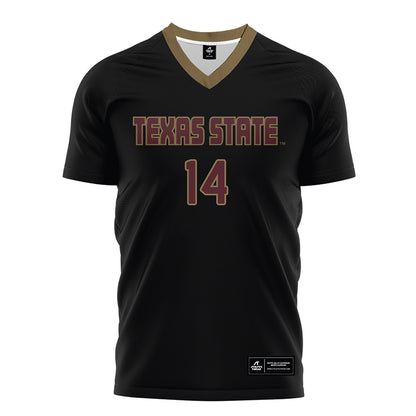 Texas State - NCAA Women's Soccer : Matsuri Tsutsui - Black Soccer Jersey-0