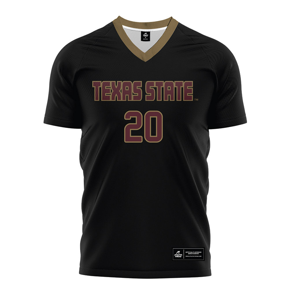 Texas State - NCAA Women's Soccer : Luna Matsubara - Black Soccer Jersey-0