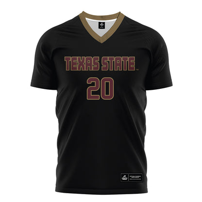 Texas State - NCAA Women's Soccer : Luna Matsubara - Black Soccer Jersey-0