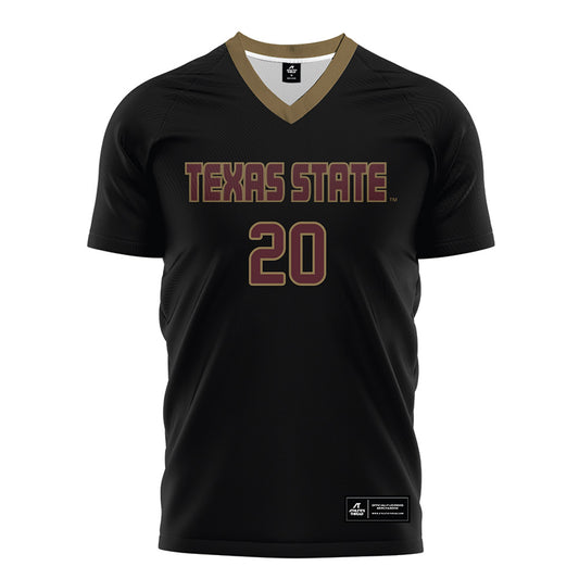 Texas State - NCAA Women's Soccer : Luna Matsubara - Black Soccer Jersey-0