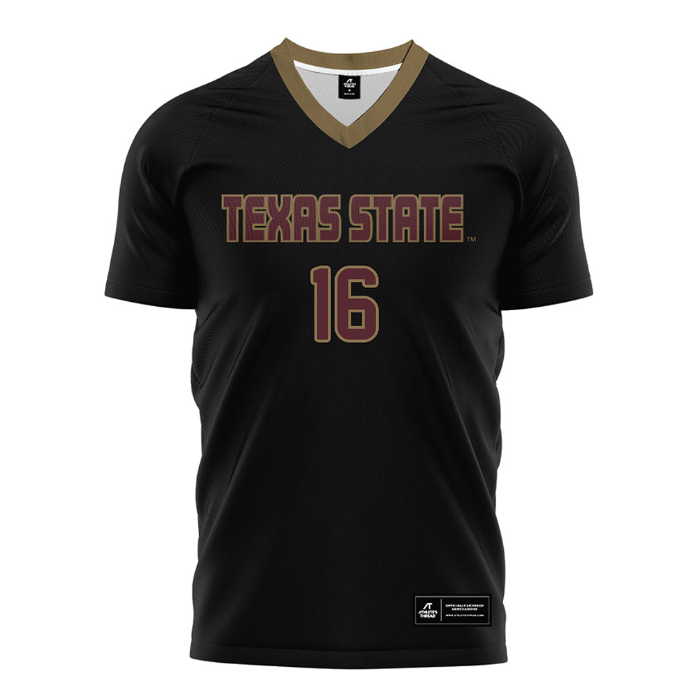 Texas State - NCAA Women's Soccer : Addison Stewart - Black Soccer Jersey-0