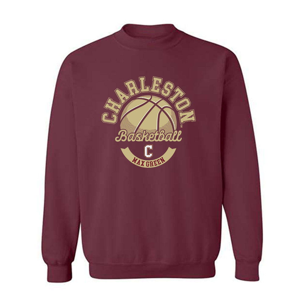 Charleston - NCAA Men's Basketball : Max Green - Classic Fashion Shersey Crewneck Sweatshirt-0