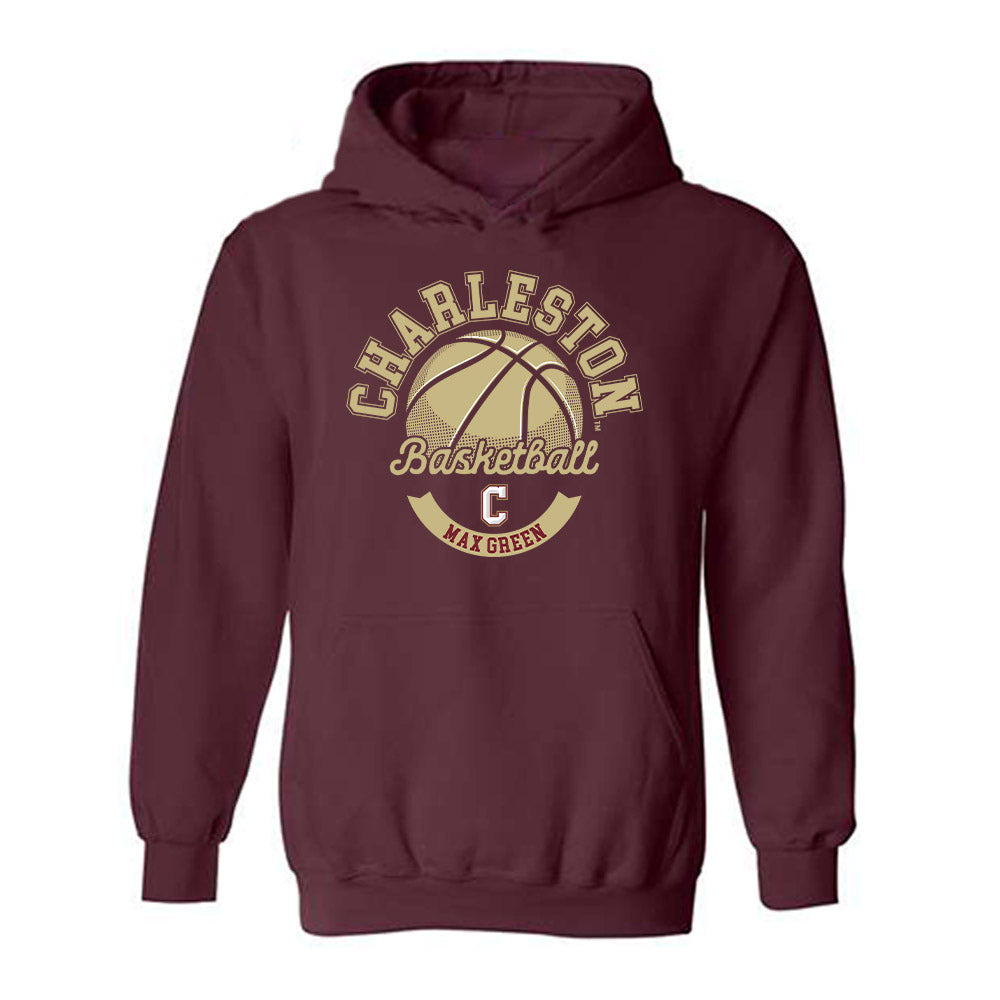 Charleston - NCAA Men's Basketball : Max Green - Classic Fashion Shersey Hooded Sweatshirt-0