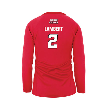 Louisiana - NCAA Women's Volleyball : Lauryn Lambert - Red Volleyball Jersey-1