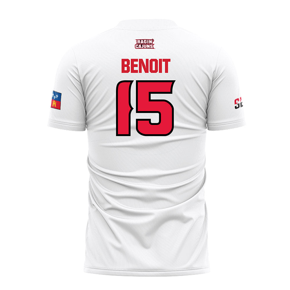 Louisiana - NCAA Women's Soccer : Lanie Benoit - White Soccer Jersey-1